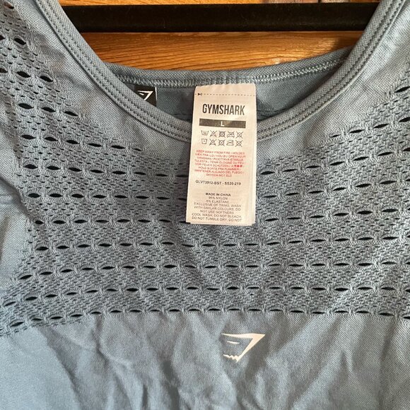 Gymshark Energy+ Seamless Loose Vest - Blue Stone Size Large - Picture 5 of 7